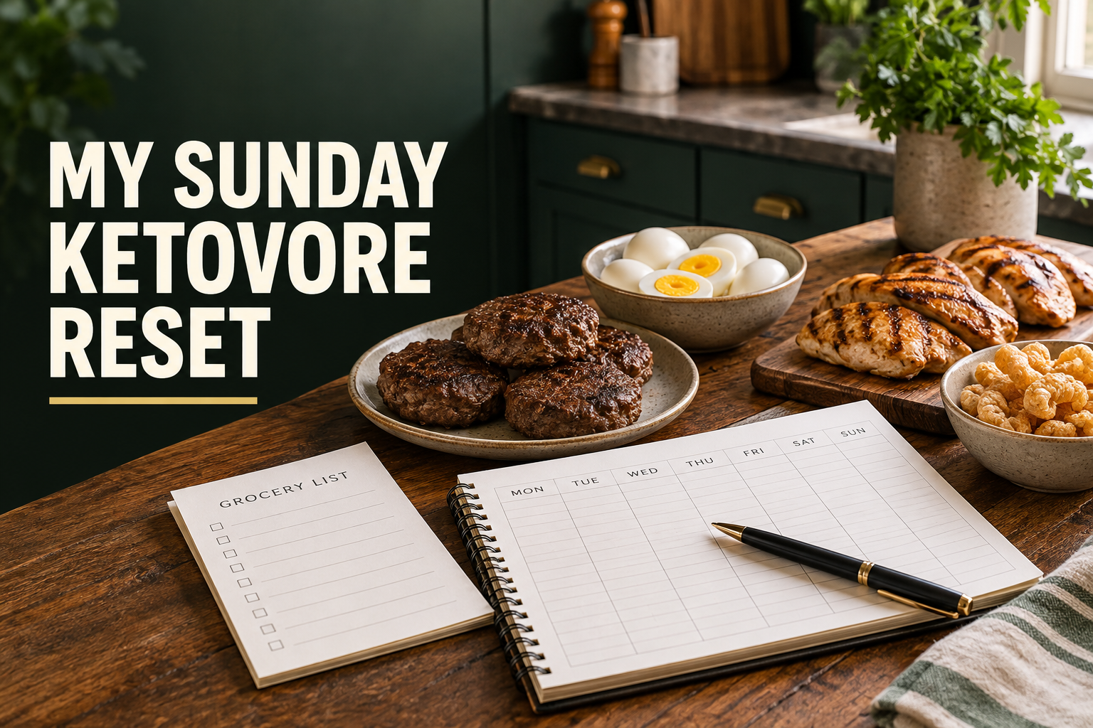 My Sunday Ketovore Reset https://ExploreKetovore.com