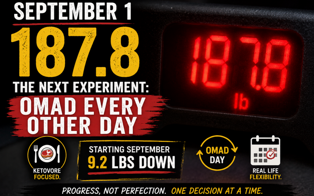 I’m Starting September at 187.8 — And Trying OMAD Every Other Day