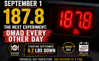 I’m Starting September at 187.8 — And Trying OMAD Every Other Day